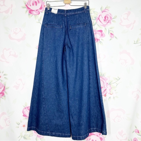 NEW Free People We The Free Equinox Trouser Ritual Blue Wide Leg Denim 26 - Picture 9 of 13